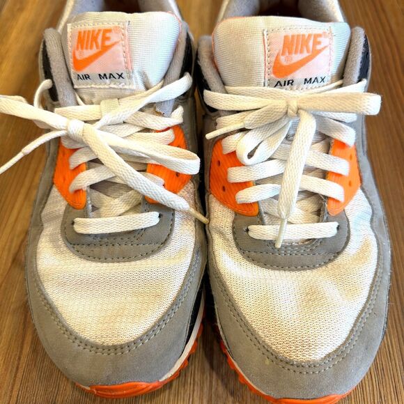 Nike Air Max 90 Recraft Total Orange - Men's Size 10.5 (CW5458-101) - Picture 6 of 13